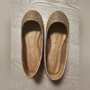 Lucky Brand Women's Gold Ballet Flats